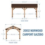 Norwood Carport/Gazebo 20×12 - Image 15