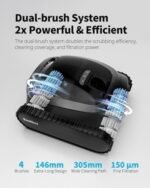 Beatbot AquaSense Cordless Robotic Pool Vacuum Cleaner – Intelligent Path Opimization, Cleans Floor, Walls, and Waterline – Ideal for Above & In-Ground Pools up to 2,260 sq.ft. - Image 4