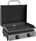 Blackstone 22″ Portable Tabletop Griddle – Dual Burner Flat Top Grill, 24,000 BTU Propane with Stainless Steel Faceplate & Rear Grease System - Image 13