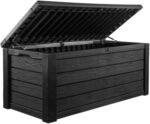 Keter Westwood 150-Gallon Resin Outdoor Storage Box | Weather-Resistant Deck Bin for Patio Cushions, Garden Tools & Pool Accessories – Dark Grey - Image 9
