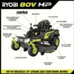 80V Max HP Lithium 54″ Brushless Electric Zero Turn Lawn Mower - Image 21
