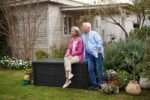 Keter Westwood 150-Gallon Resin Outdoor Storage Box | Weather-Resistant Deck Bin for Patio Cushions, Garden Tools & Pool Accessories – Dark Grey - Image 3