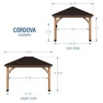 Cordova 14×10 Outdoor Gazebo with Steel Frame and Weather-Resistant Canopy - Image 2