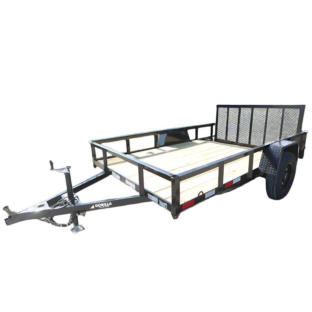 6′ 4″ x 10 Utility Trailer Dovetail Powder Coated With Gate 3,500lb Axle