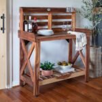 Potting Table/Bench/Serving Bar – Acacia Wood - Image 4