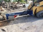 24 Ton Iron & Oak Upside Down Skid Steer Log Splitter Attachment (SMH2419) - Image 2