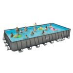 Summer Waves 32ft x 16ft x 52in Rectangle Frame Above Ground Swimming Pool Set - Image 8