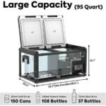 ICECO VL90 ProD 95 Quarts(90L) Dual Zone Portable Refrigerator, Multi Directional Lid, 12 Volt Refrigerator Home & Car Use - Image 2