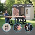 Side 10 ft. W x 8 ft. D Plastic Storage Shed - Image 9