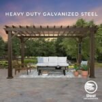 Backyard Discovery 12 ft. x 10 ft. Steel Traditional Pergola - Image 4